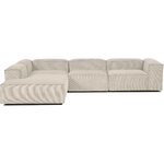 Beige sametti moduulisohva (Lennon) kauneusvirheellä