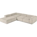 Beige sametti moduulisohva (Lennon) kauneusvirheellä