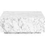 Coffee table with imitation marble (lesley) with small cosmetic flaws