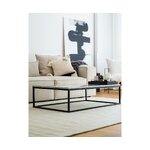 White-black marble coffee table alys 120x75cm with small cosmetic defects