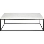 White-black marble coffee table alys 120x75cm with small cosmetic defects