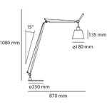 Design-lattiavalaisin tolomeo (artemide) valmis