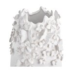 Valkoinen design-kukkamaljakko (daphne) ehjä