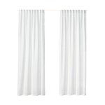 Transparent curtain 2 pcs (ibiza) 135x260 intact