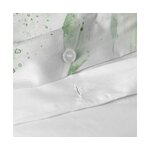 White leaf motif cotton blanket bag delicate (happy friday) 135x200 intact