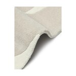 Light gray wool carpet with a leaf pattern (lando) 200x300