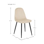 Light beige-black chair (karla) intact