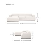 Šviesiai pilka kampinė sofa (melva) su grožio trūkumais
