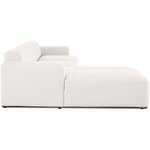 Šviesiai pilka kampinė sofa (melva) su grožio trūkumais