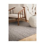 Pilkas vilnonis kilimas su pinta struktūra (ruda) 80x150 nepažeistas