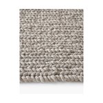 Pilkas vilnonis kilimas su pinta struktūra (ruda) 80x150 nepažeistas