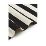 Wool carpet with black and white stripes (donna) 160x230 intact