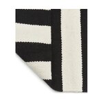 Wool carpet with black and white stripes (donna) 160x230 intact