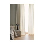 Balts samta aizkars 2gab nora (ellos) 140x250 vesels