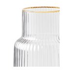 Lasinen vesikannu kultaisella reunalla (minna) ehjä