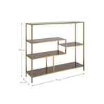 Brass framed glass shelf loft (rough design)