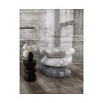 Светло-серый дизайнерский журнальный столик (пьетра) с недостатками красоты