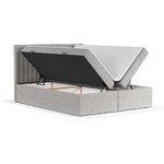 Gray continental bed with storage spencer (maison de reve) 160x200 intact