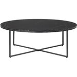 Coffee table with black marble imitation (antigua) intact