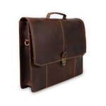 Leather briefcase sierra (buckle and seam) intact