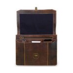 Leather briefcase sierra (buckle and seam) intact