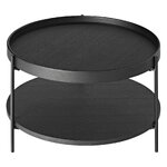 Black round coffee table (valentina) d=69 with cosmetic defects.