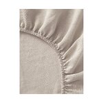 Light beige linen bed sheet with elastic (airy) 90x200