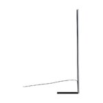 Black led floor lamp lumos (asir) with beauty defect