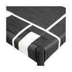 Black and white Japanese-style bench 44 cm x 90 cm x 40 cm (jessy)