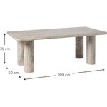 Beige marble coffee table (mabel) 50x100 with cosmetic defects