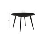 Round black dining table 