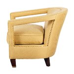 Sinepju dzeltena dizaina atzveltnes krēsls sillon (ethan chloe) neskarts