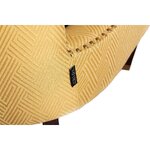 Sinepju dzeltena dizaina atzveltnes krēsls sillon (ethan chloe) neskarts
