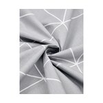 Hall-Valge Ümberpööratav Graafilise Mustriga Puuvillane Tekikott (Marla)220x240