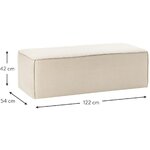 Light beige upholstered bench (sanja), intact