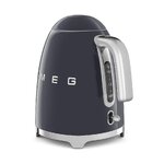 Tumši pelēka dizaina tējkanna 50. gadu retro stila (smeg) neskarta