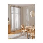 Light gray transparent curtain 2 pcs (ibiza) 135x260 intact