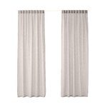 Light gray transparent curtain 2 pcs (ibiza) 135x260 intact