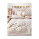 Baltas medvilninis pagalvės užvalkalas banguotu kraštu (louane) 70x80 visas