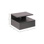 Wall-mounted bedside table ashlan (actona) whole, in a box