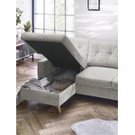 Gray corner sofa bed schlaf (bobochic paris)