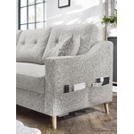 Gray corner sofa bed schlaf (bobochic paris)