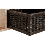 Light brown coffee table with basket