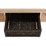Light brown coffee table with basket