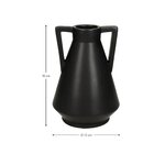 Black flower vase lightwood (kersten)
