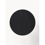 Black round solid wood dining table (luca)