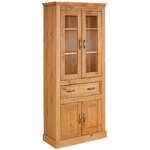 Brown solid wood display cabinet