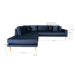 Kampinė sofa (lido atviras galas) 257x220 cm