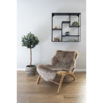 Gray sheepskin (lambskin artificial) 60x180 cm