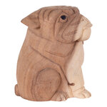 Suar wood bulldog figurine h=10cm (kelso bulldog)